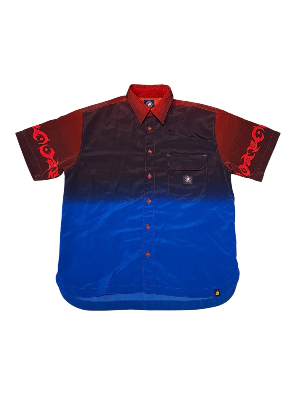JNCO Flamehead Vintage 90s Bowling Shirt Men’s Sz L